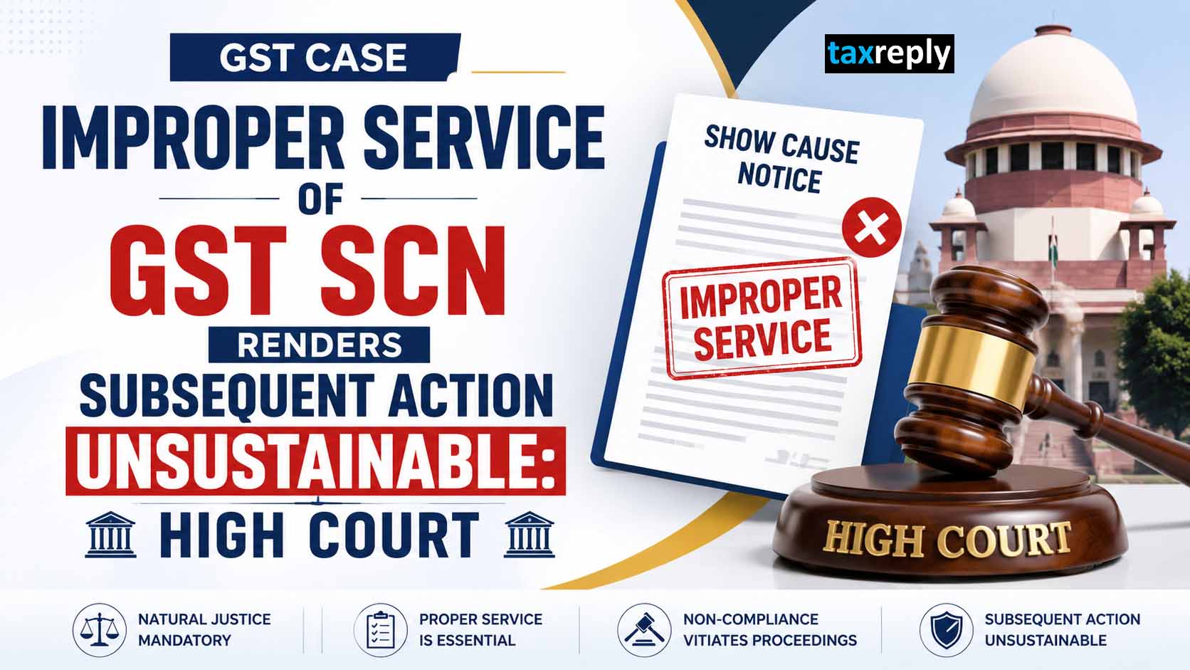 Improper Service of GST Show Cause Notice Renders Subsequent Action ...